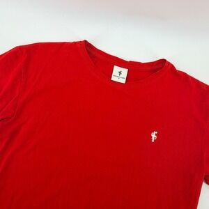 Father Sons Mens Red Ringer T-Shirt White Cuffs Logo Slim Fit Size M